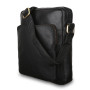 Чорна шкіряна сумка через плече Ashwood M56 Black