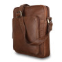 Коньячна шкіряна сумка через плече Ashwood M56 Cognac