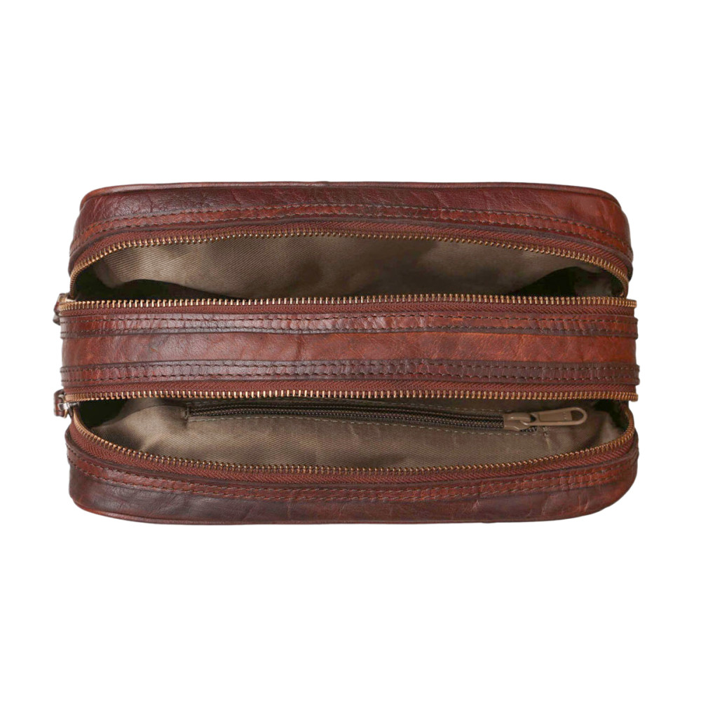 Коричневий шкіряний несесер Ashwood G37 Brn