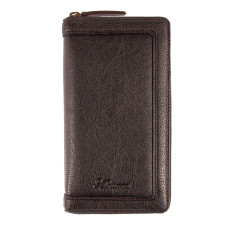 Темно-коричневий шкіряний клатч Ashwood TW01 Brown
