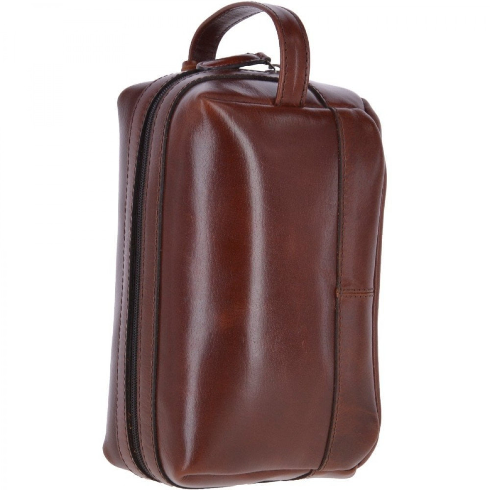 Коричневий шкіряний несесер Ashwood Rudy Brandy