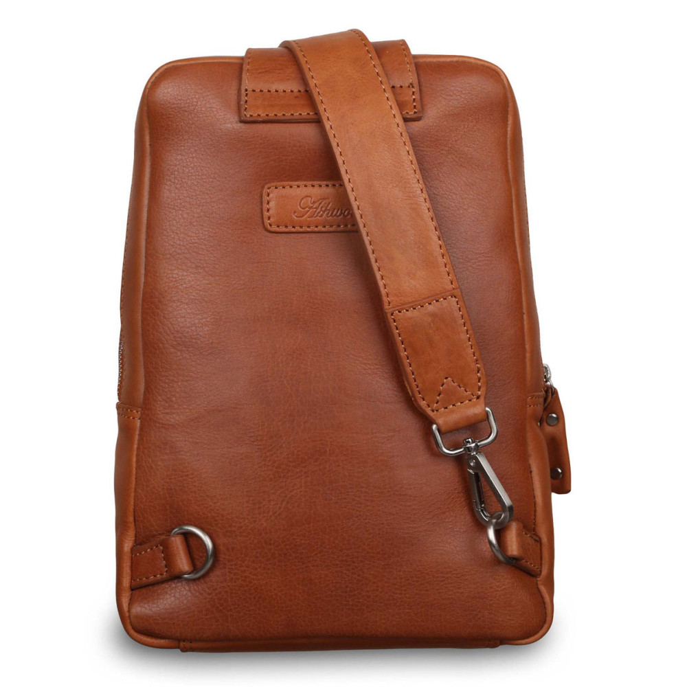 Світло-коричнева шкіряна сумка-слінг Ashwood Leather Slingo Tan