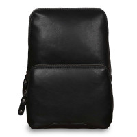 Рюкзак на одне плече чорного кольору Ashwood Leather Slingo Black