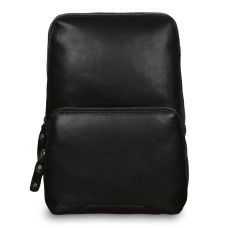 Рюкзак на одне плече чорного кольору Ashwood Leather Slingo Black