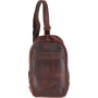 Коричнева шкіряна сумка-слінг Ashwood Leather Perry Vintage Tan