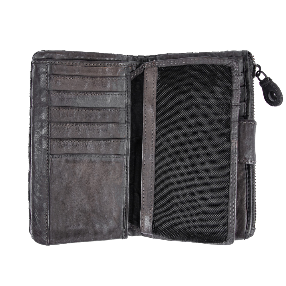 Темно-сірий жіночий гаманець шкіряний Ashwood D83 Dark Grey