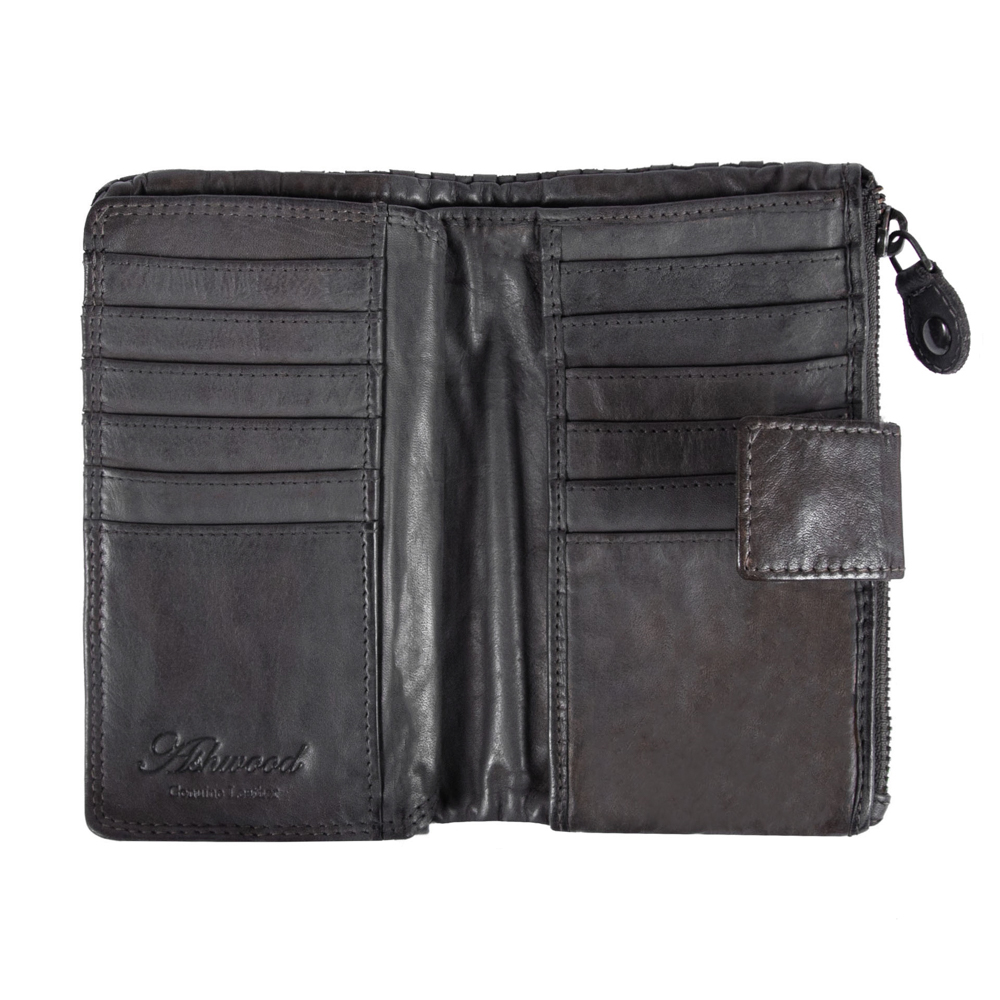 Темно-сірий жіночий гаманець шкіряний Ashwood D83 Dark Grey