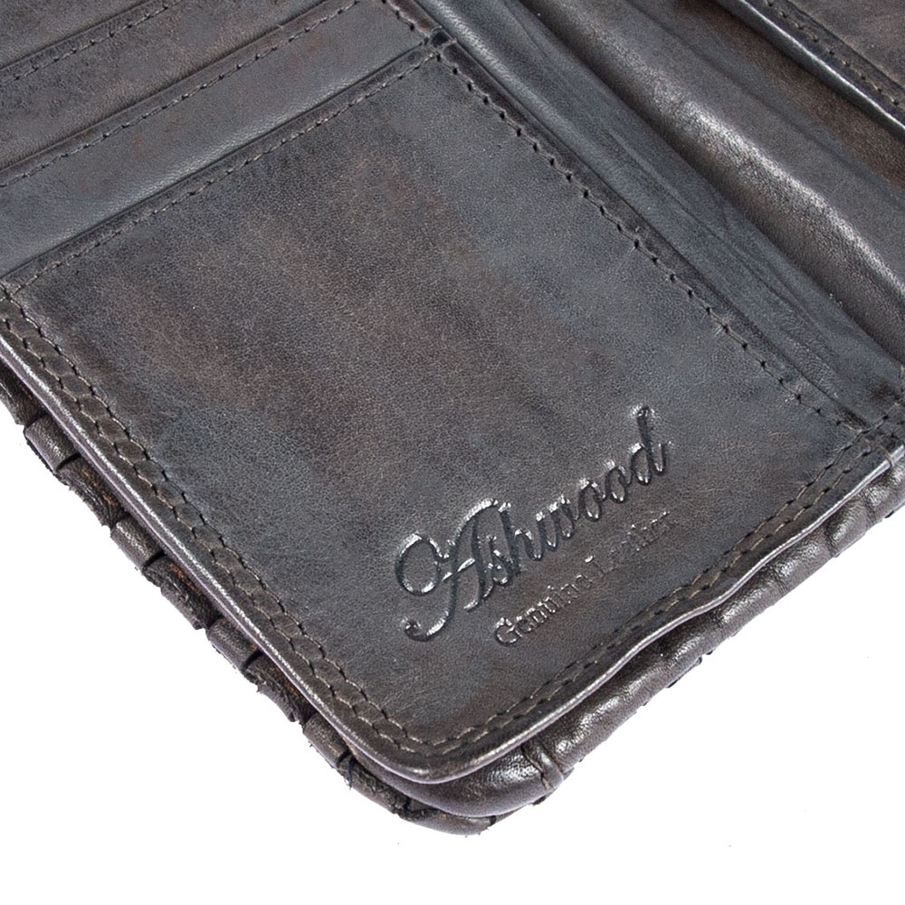 Темно-сірий жіночий гаманець шкіряний Ashwood D83 Dark Grey