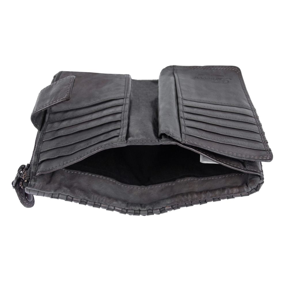 Темно-сірий жіночий гаманець шкіряний Ashwood D83 Dark Grey