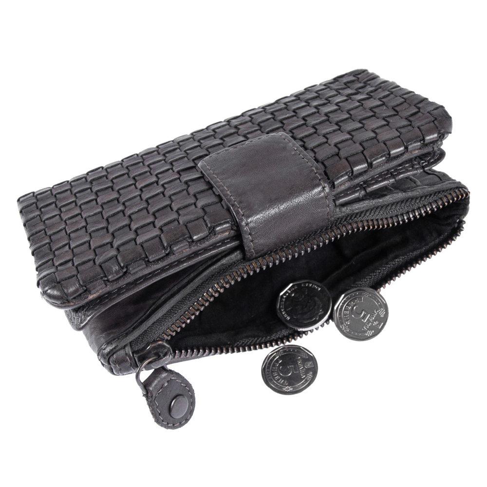 Темно-сірий жіночий гаманець шкіряний Ashwood D83 Dark Grey