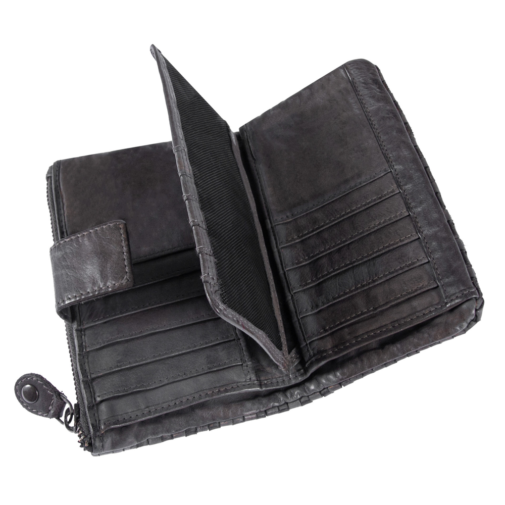Темно-сірий жіночий гаманець шкіряний Ashwood D83 Dark Grey