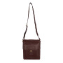 Коричнева шкіряна сумка через плече формату A4 Ashwood G32 Brandy