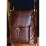 Коричнева шкіряна сумка через плече формату A4 Ashwood G32 Brandy