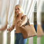 Коричнева шкіряна сумка на два відділення Ashwood C56 Tan