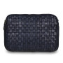 Темно-синя жіноча сумочка з плетеної шкіри Ashwood D71 NAVY