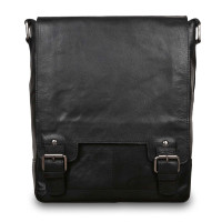 Чоловіча сумка через плече формату А-4 Ashwood Leather 8342 Black