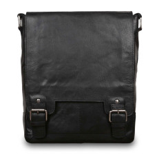 Чоловіча сумка через плече формату А-4 Ashwood Leather 8342 Black