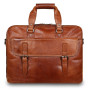 Чоловіча ділова шкіряна сумка-портфель Ashwood Leather F83 Cognac