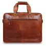 Чоловіча ділова шкіряна сумка-портфель Ashwood Leather F83 Cognac