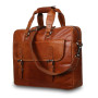 Чоловіча ділова шкіряна сумка-портфель Ashwood Leather F83 Cognac