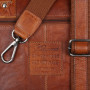 Чоловіча ділова шкіряна сумка-портфель Ashwood Leather F83 Cognac