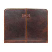 Коричнева шкіряна папка для документів Ashwood Leather Noah Vintage Tan