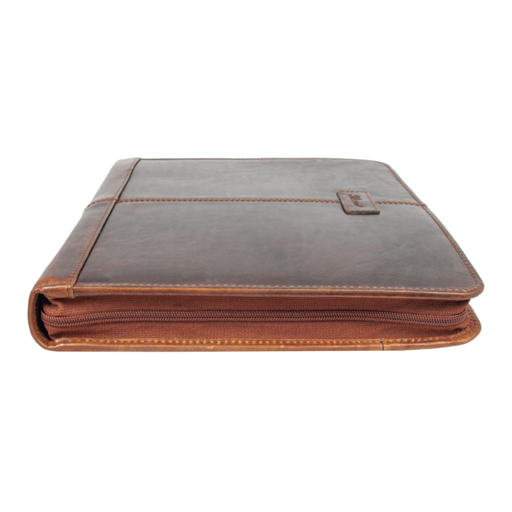 Коричнева шкіряна папка для документів Ashwood Leather Noah Vintage Tan