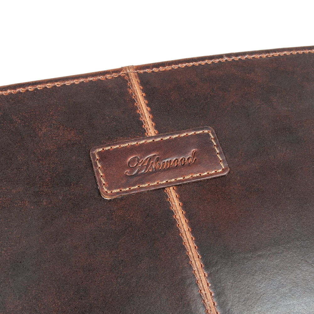 Коричнева шкіряна папка для документів Ashwood Leather Noah Vintage Tan