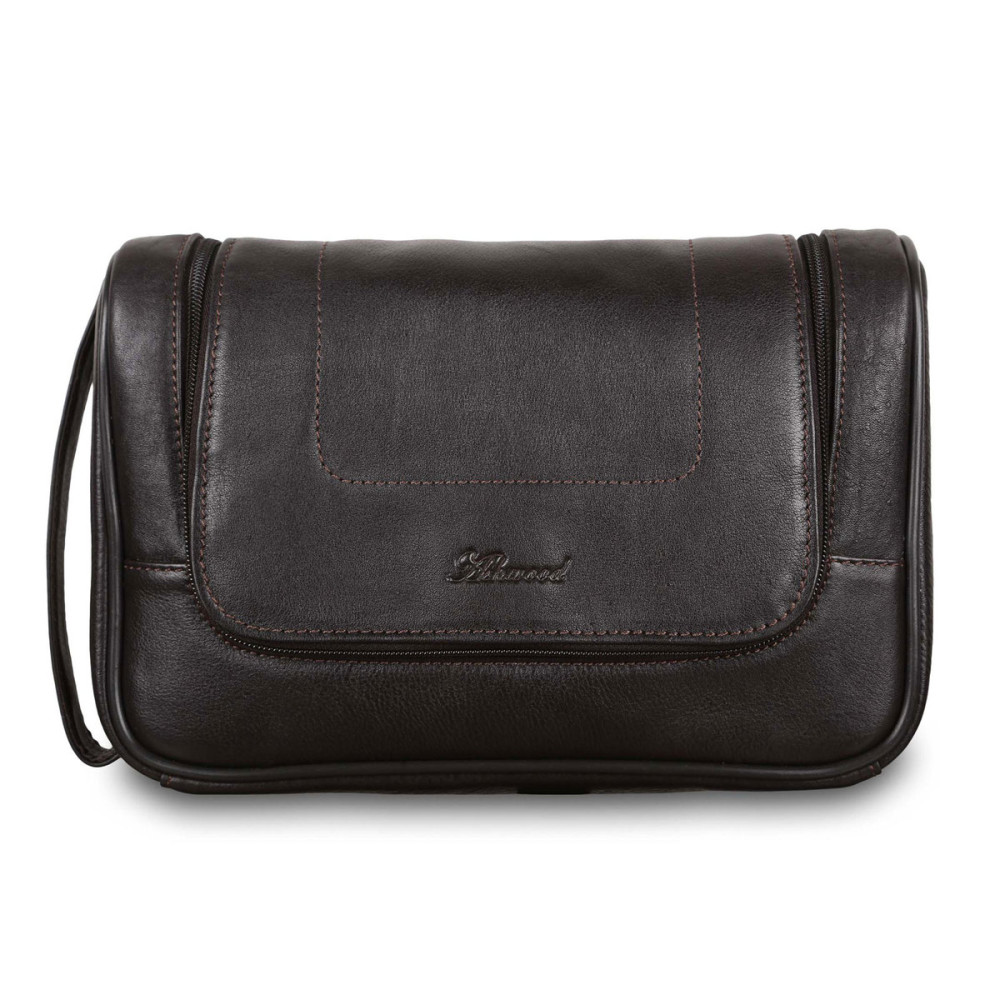 Шкіряний нессесер Ashwood Leather 89145 Dark Brown