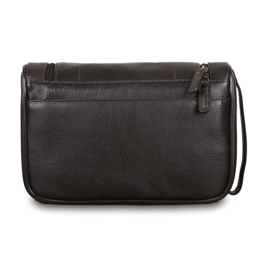 Шкіряний нессесер Ashwood Leather 89145 Dark Brown