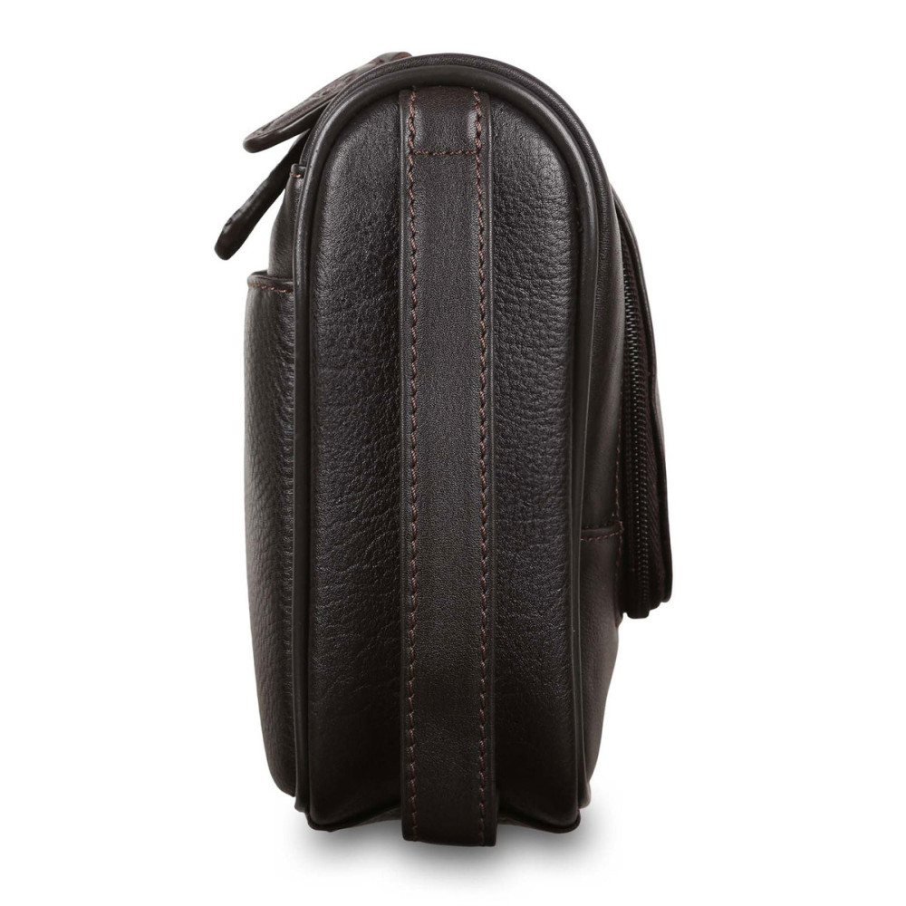 Шкіряний нессесер Ashwood Leather 89145 Dark Brown