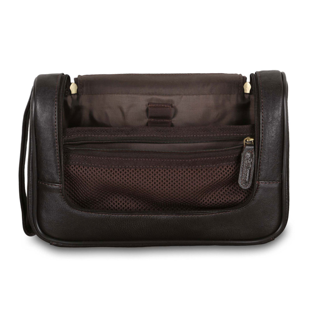 Шкіряний нессесер Ashwood Leather 89145 Dark Brown