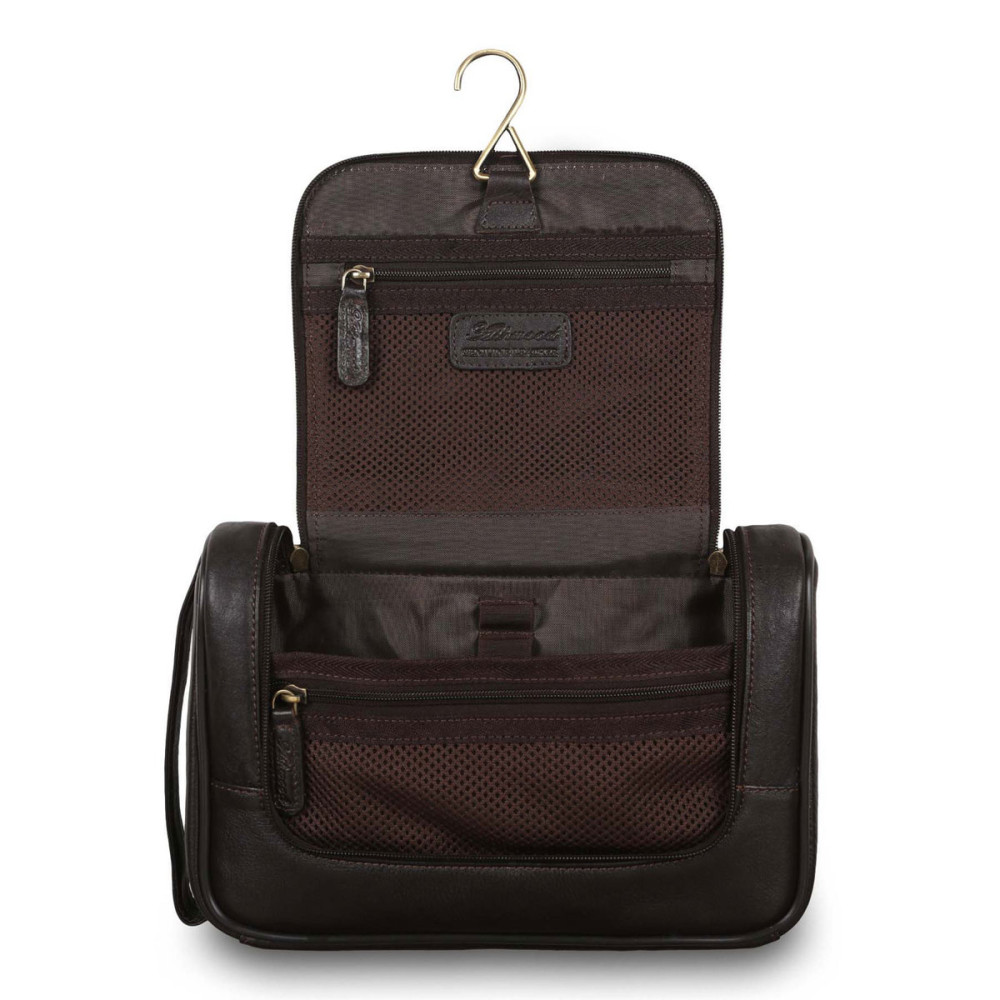 Шкіряний нессесер Ashwood Leather 89145 Dark Brown