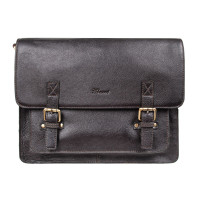 Чоловіча шкіряна сумка через плече із клапаном Ashwood Leather Josh Dark Brown