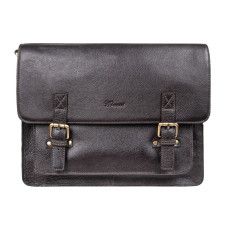 Чоловіча шкіряна сумка через плече із клапаном Ashwood Leather Josh Dark Brown