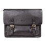 Чоловіча шкіряна сумка через плече із клапаном Ashwood Leather Josh Dark Brown