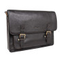 Чоловіча шкіряна сумка через плече із клапаном Ashwood Leather Josh Dark Brown