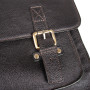 Чоловіча шкіряна сумка через плече із клапаном Ashwood Leather Josh Dark Brown