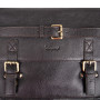 Чоловіча шкіряна сумка через плече із клапаном Ashwood Leather Josh Dark Brown