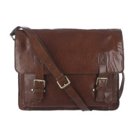 Чоловіча шкіряна сумка через плече із клапаном Ashwood Leather Josh Chestnut Brown