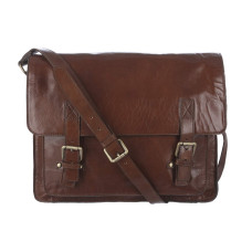 Чоловіча шкіряна сумка через плече із клапаном Ashwood Leather Josh Chestnut Brown