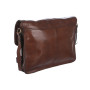 Чоловіча шкіряна сумка через плече із клапаном Ashwood Leather Josh Chestnut Brown