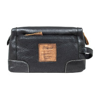 Чорний шкіряний несесер для чоловіків Ashwood 4557 Black