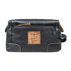Чорний шкіряний несесер для чоловіків Ashwood 4557 Black