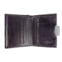 Маленький женский кошелёк из гладкой телячьей кожи Ashwood V61 Black