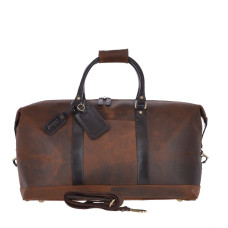 Велика дорожня сумка із вінтажної шкіри Ashwood Marcus Holdall Brown