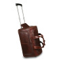 Шкіряна дорожня сумка-валіза на колесах Ashwood Leather 8146 Brown