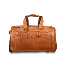 Шкіряна валіза на колесах коньячного кольору Ashwood Leather 8146 TAN