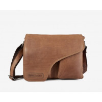 Руда шкіряна сумка через плече Hill Burry HB3062 Brown