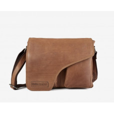 Руда шкіряна сумка через плече Hill Burry HB3062 Brown